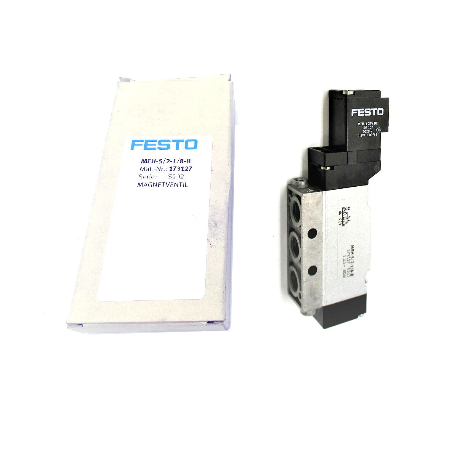 In Box FESTO MEH-5/2-1/8-B 173127 Solenoid Valve FESTO