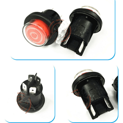 new RLEIL RL5 T125/55 Momentary reset button switch Red Button with Waterproof Cover - RLEIL