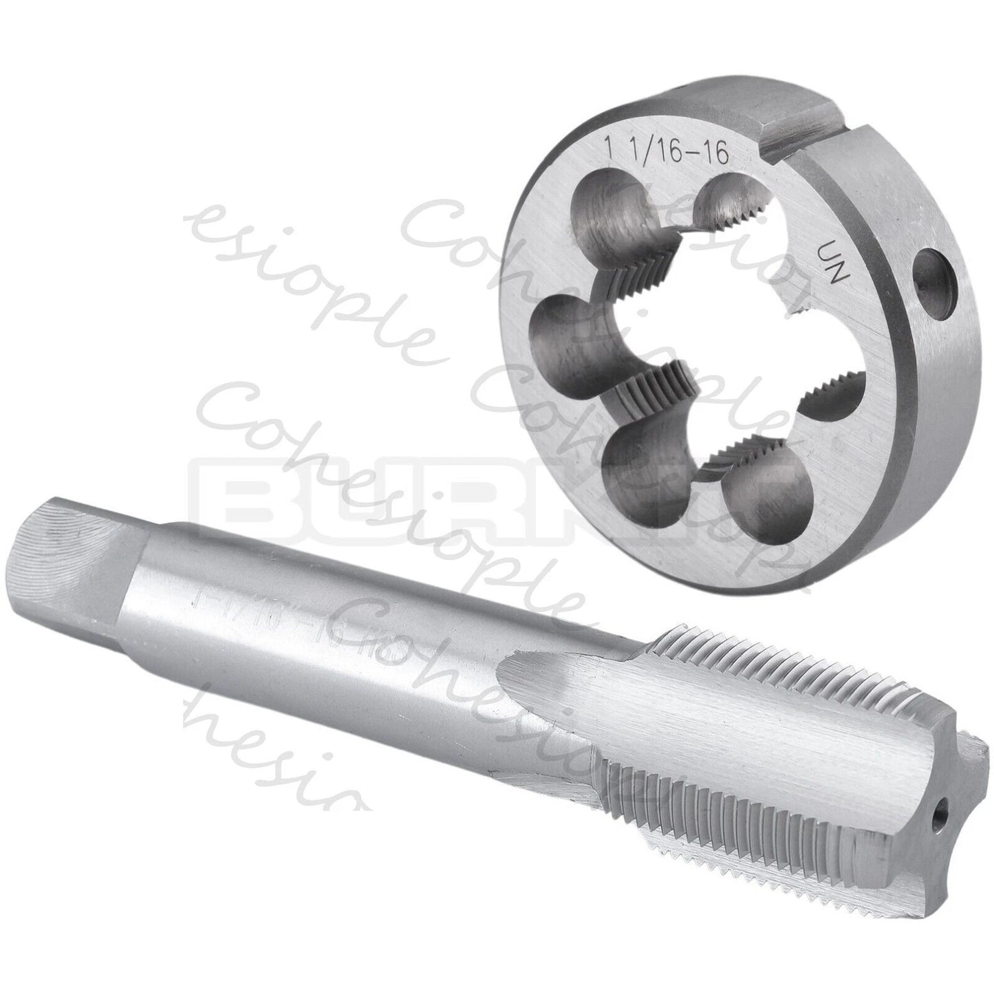 1 1/16"-16 UN Tap and Die Set Right Hand,1-1/16 x 16 UN Thread Tap and Round Die