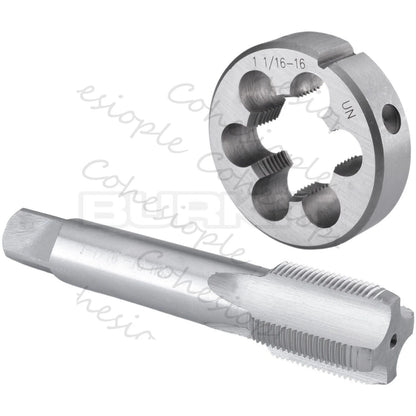 1 1/16"-16 UN Tap and Die Set Right Hand,1-1/16 x 16 UN Thread Tap and Round Die
