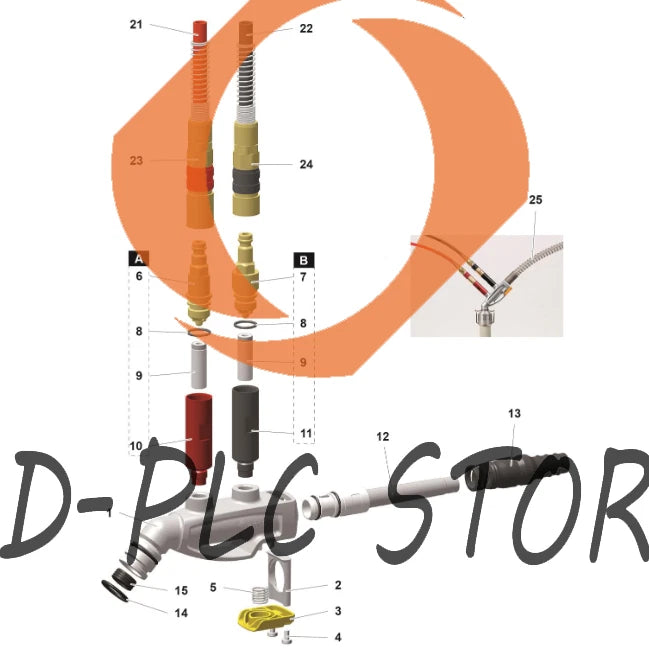 10 Pcs Hi-Q Hose Connector 1014806 for Powder Injector pump iFlow IG07