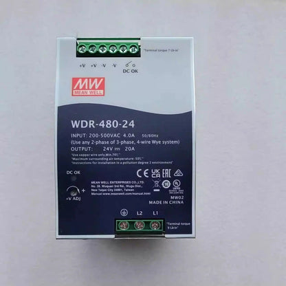 MEAN WELL WDR-480-24 24V 20A 480W Single Output Rail Type Power Supply