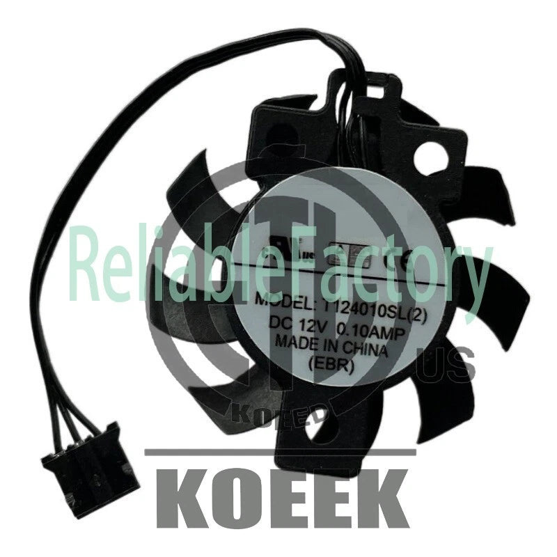 T124010SL(2) DC12V 0.10A 3-wire Cooling Fan 27x27x14mm