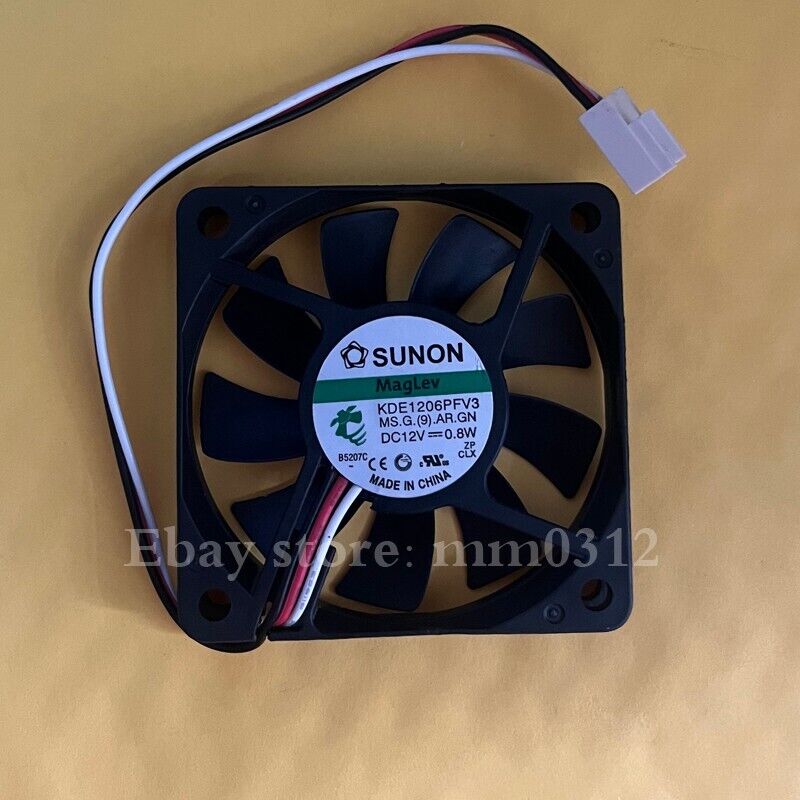 new SUNON KDE1206PFV3 12V 0.8W 6010 magnetic levitation ultra-thin silent fan 3PIN