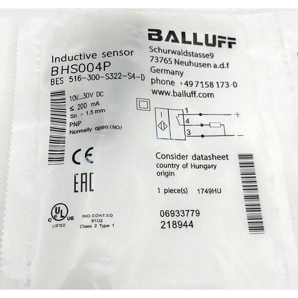 new ONE  BALLUFF Proximity sensor BES 516-300-S322-S4-D BALLUFF