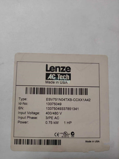 1PCS Lenze ESV751N04TXB-CC 0.75KW AC TECH - LENZE