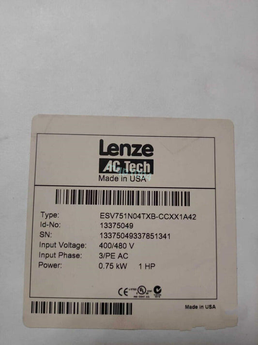 1PCS Lenze ESV751N04TXB-CC 0.75KW AC TECH - LENZE