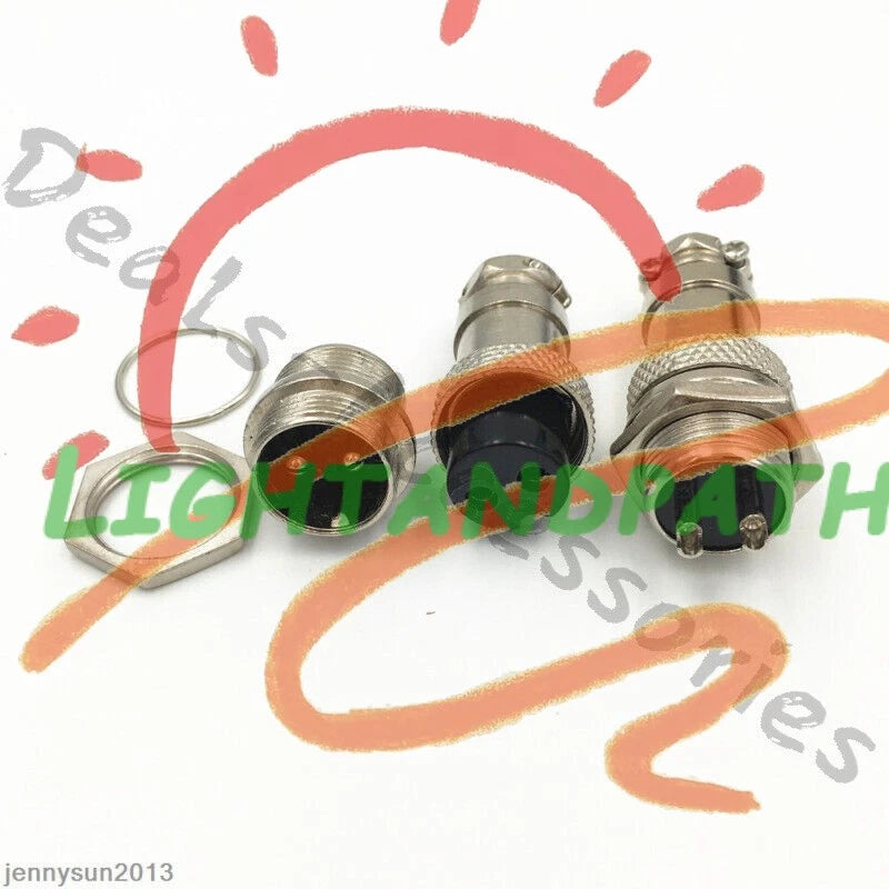 GX16/GX20/GX12 Ation Plug Male&Female Wire Panel Metal Connector 2/3/4/5/6Pin