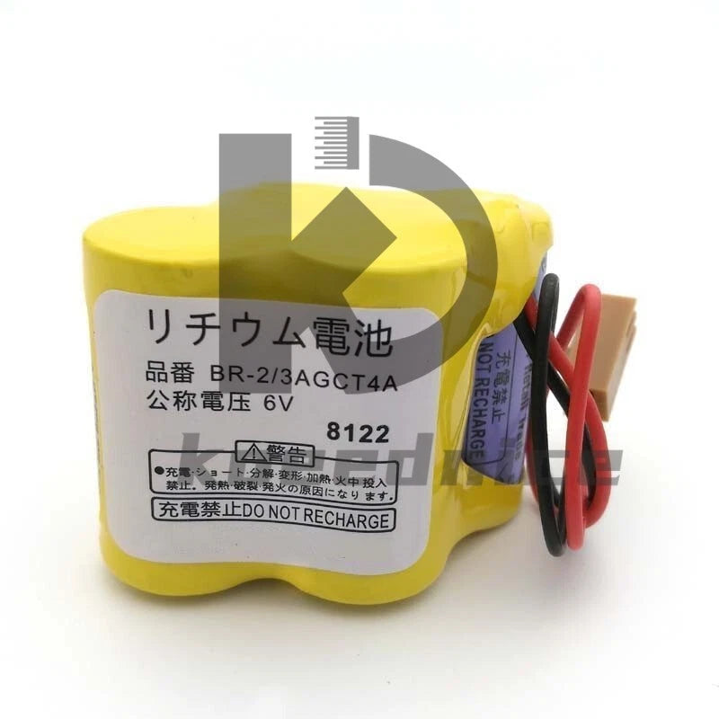 2Pcs BR-2/3AGCT4A 6V PLC Battery For FANUC A98L-0031-0025 with Plug