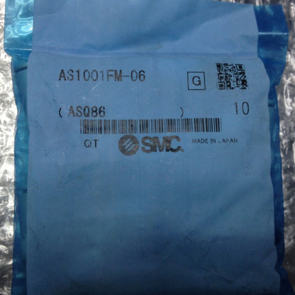 10 Piece Set SMC Throttle valve AS1001FM-06 - SMC