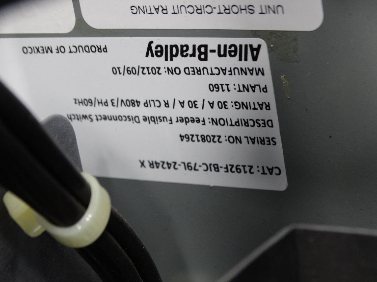 Allen Bradley 2192F-BJC-79L-2424R Series X Switch - ALLEN BRADLEY