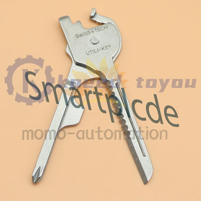 6-in-1 Utili Key Tool Keyring Keychain Gadgets Multifunction Stainless Steel##