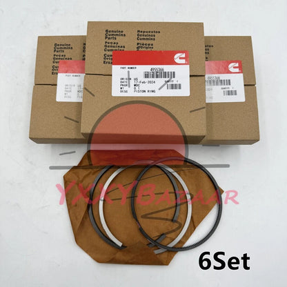 6Sets 4955366 Piston Ring For Cummins Engine Dodge Ram 6.7L 24V 2500 3500