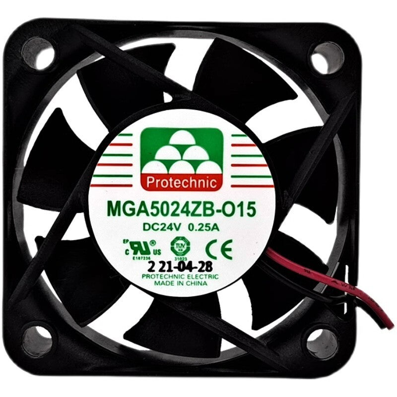 Protechnic MGA5024ZB-O15 5015 DC24V 0.25A 2-Wire DC Cooling Fan