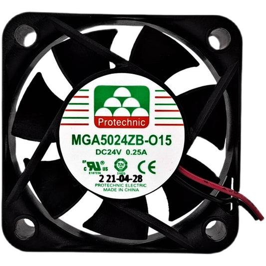 Protechnic MGA5024ZB-O15 5015 DC24V 0.25A 2-Wire DC Cooling Fan