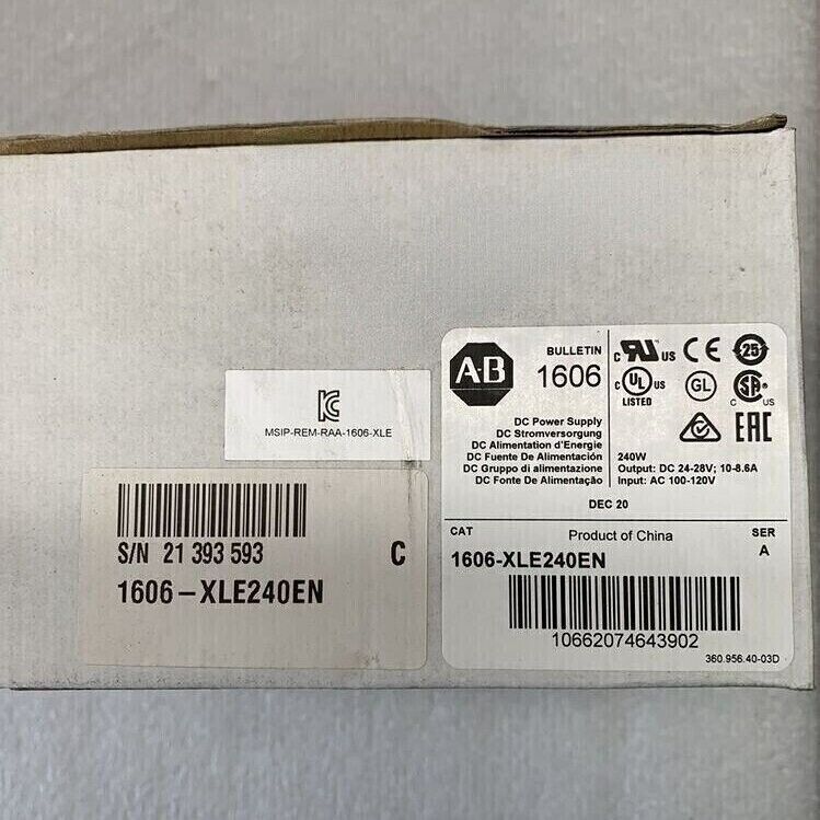 Factory Sealed AB 1606-XLE240EN 24V 10A 240W Power Supply - NEW FACTORY SEALED AB