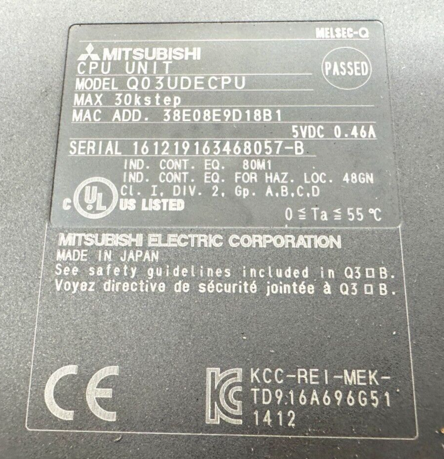 used Mitsubishi Q03UDECPU CPU Unit - MITSUBISHI
