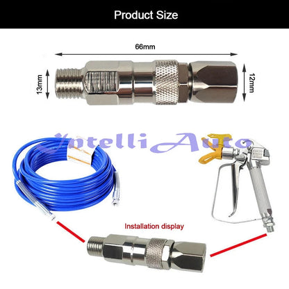 2PCS 1/4 Inch Airless Sprayer Hose High Pressure Swivel Joint Accessories