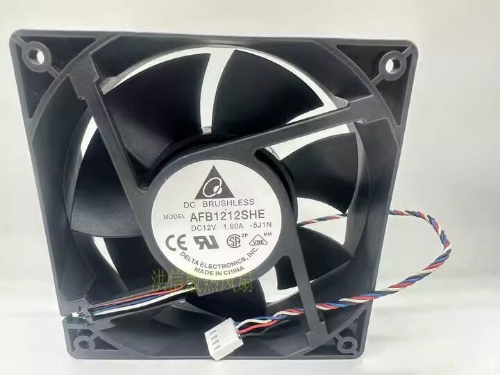 Delta AFB1212SHE 12038 DC12V 1.60A 12CM 4-Wire PWM Cooling Fan