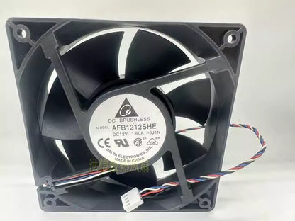 Delta AFB1212SHE 12038 DC12V 1.60A 12CM 4-Wire PWM Cooling Fan