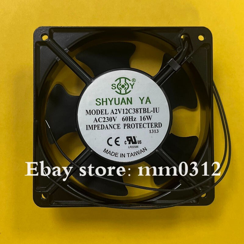 SHYUAN YA A2V12C38TBL-IU 12038 AC230V 16W 12CM Metal Cooling Fan