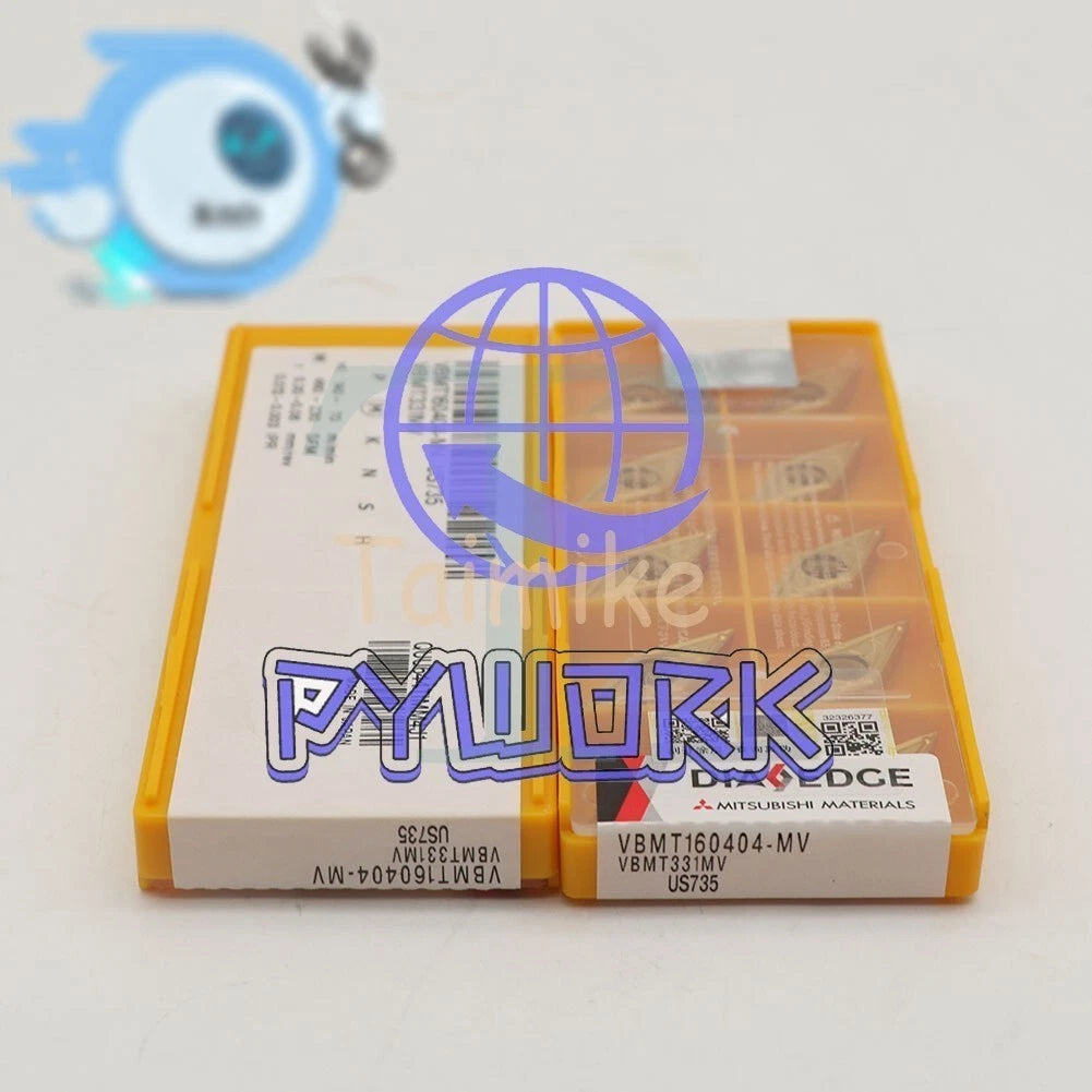 10PCS/BOX MITSUBISHI VBMT160404-MV US735 Carbide Inserts CNC