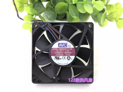 AVC DS08015R12H-006 8015 DC12V 0.50A 3-Wire High Power CPU Cooling Fan