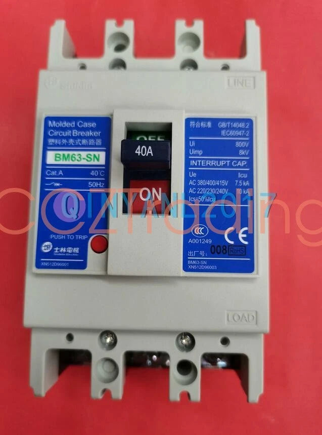 1PCS Shihlin Molded case circuit breaker BM63-SN 3P 20A 30A 40A 50A 63A