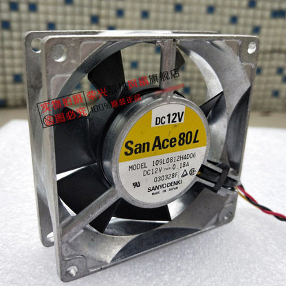Sanyo 109L0812H4D06 8cm 8025 12V 0.18A aluminum frame cooling fan