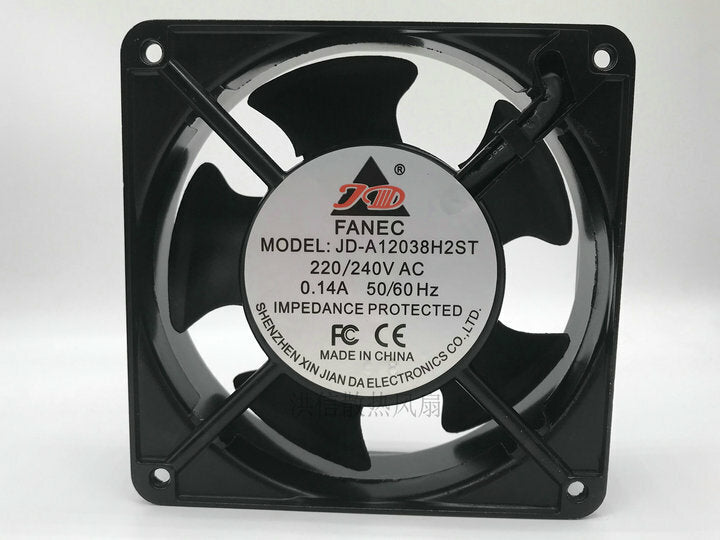 1pcs   FANEC JD-A12038H2ST 220 240V 0.14A 12CM cabinet cooling fan