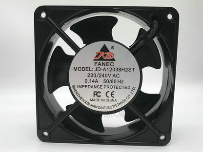 1pcs   FANEC JD-A12038H2ST 220 240V 0.14A 12CM cabinet cooling fan
