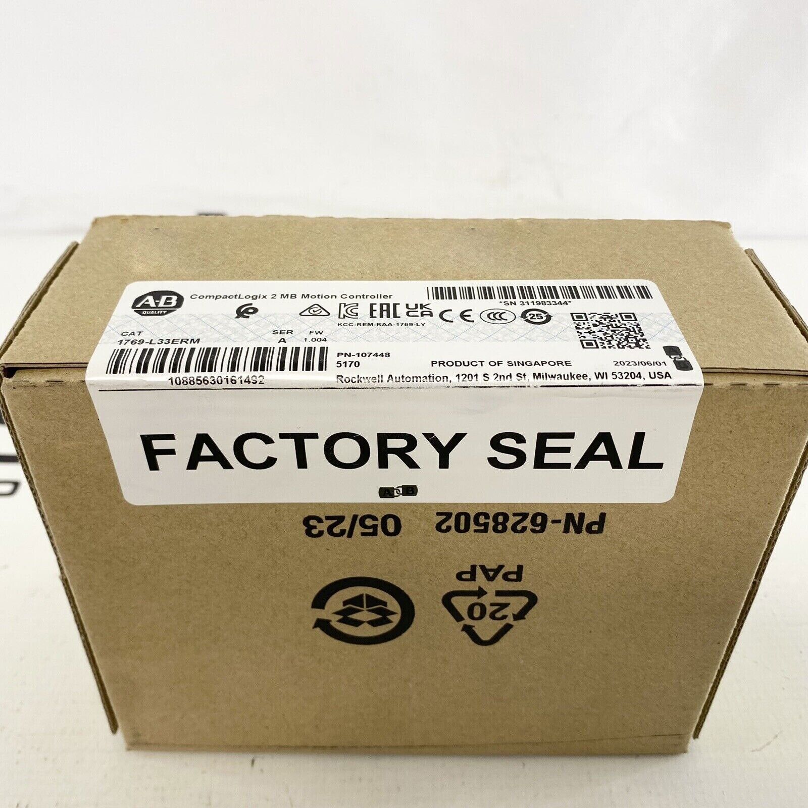 New Factory Sealed Allen-Bradley 1769-L33ERM - ALLEN-BRADLEY