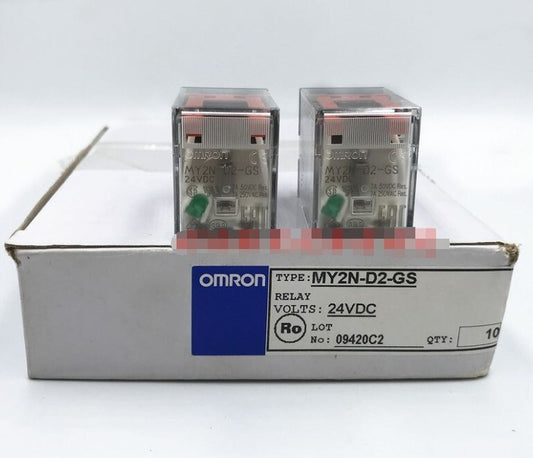 10PCS/1Box  Omron MY2N-D2-GS MY2ND2GS Relays 24VDC In Box