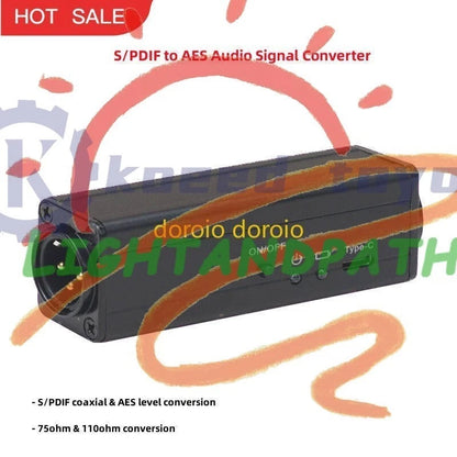 75ohm-110ohm Audio Signal Converter Coaxial SPDIF Input to AES Output f/ Speaker