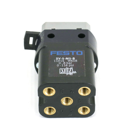 New FESTO SV-5-M5-B 11914 Front Panel Valve - FESTO