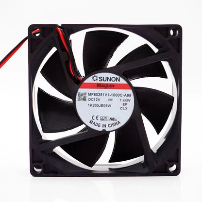 SUNON MF80251V1-1000C-A99 8025 DC12V 1.44W 2-Wire Silent Cooling Fan
