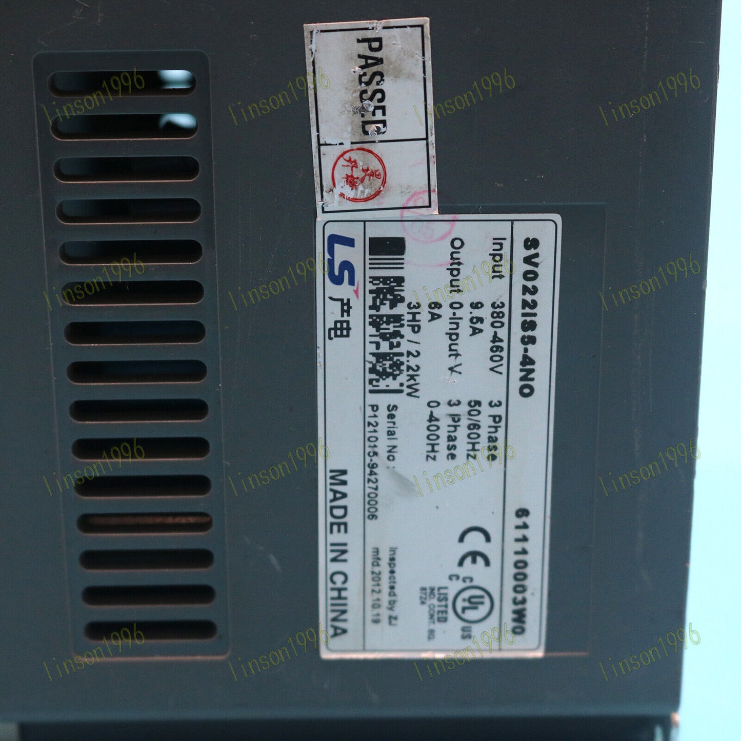 Used LG/LS Inverter SV022iS5-4N0 380V 2.2KW Inverter - LG/LS
