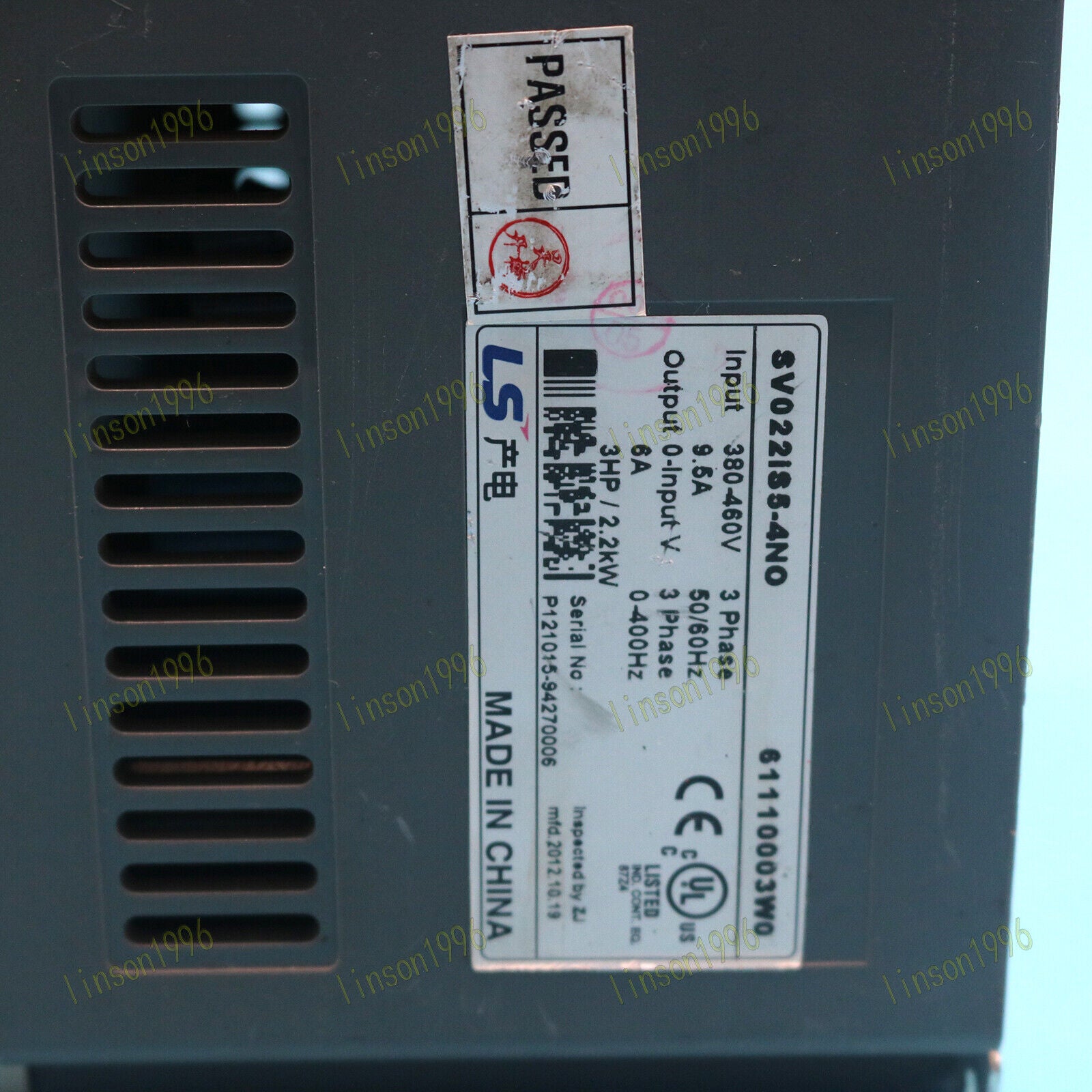 Used LG/LS Inverter SV022iS5-4N0 380V 2.2KW Inverter - LG/LS
