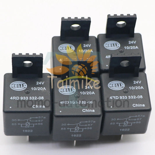 HELLA 4RD933332-08 24VDC 10A 20A Power Relay 5Pins 5PCS