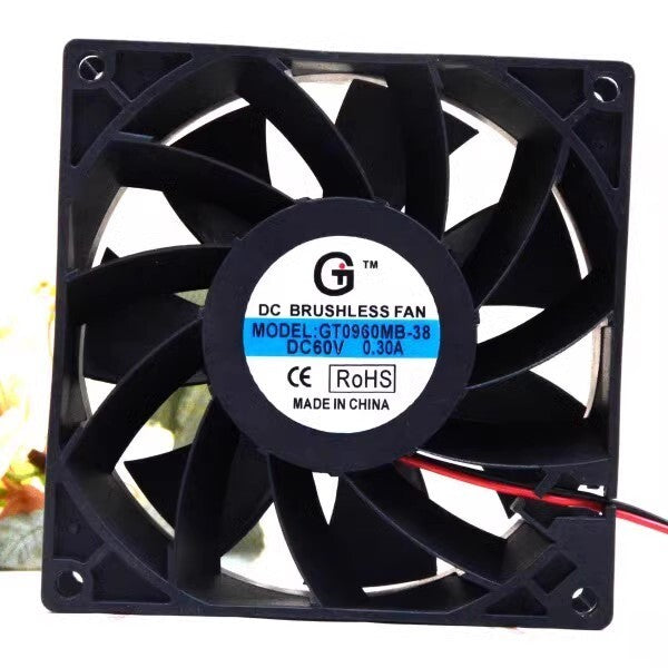 GT GT0960MB-38 9038 DC60V 0.30A 9CM 2-Wire Inverter Cooling Fan