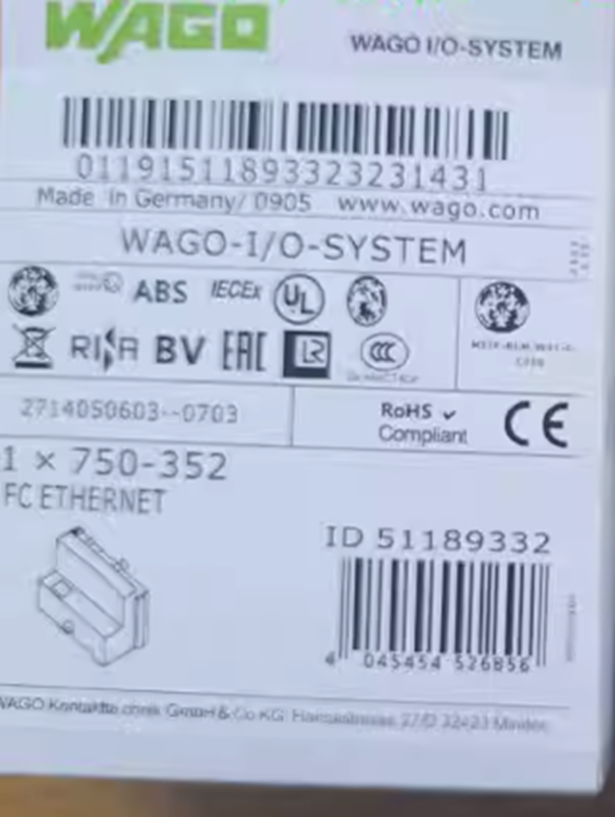 new  WAGO 750-352 module