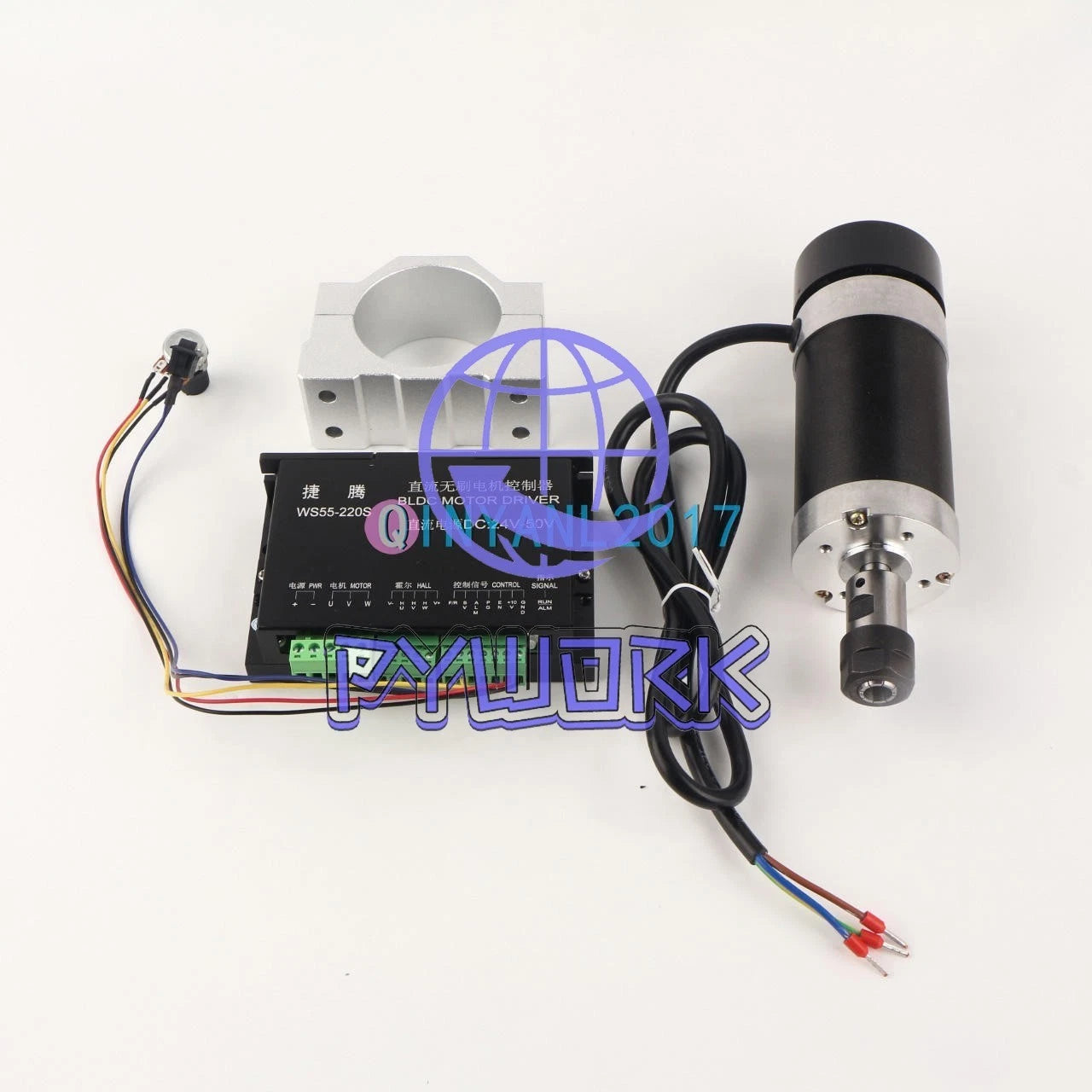 500W ER16 Brushless Spindle + BLDC Motor Driver Controller WS55-220#