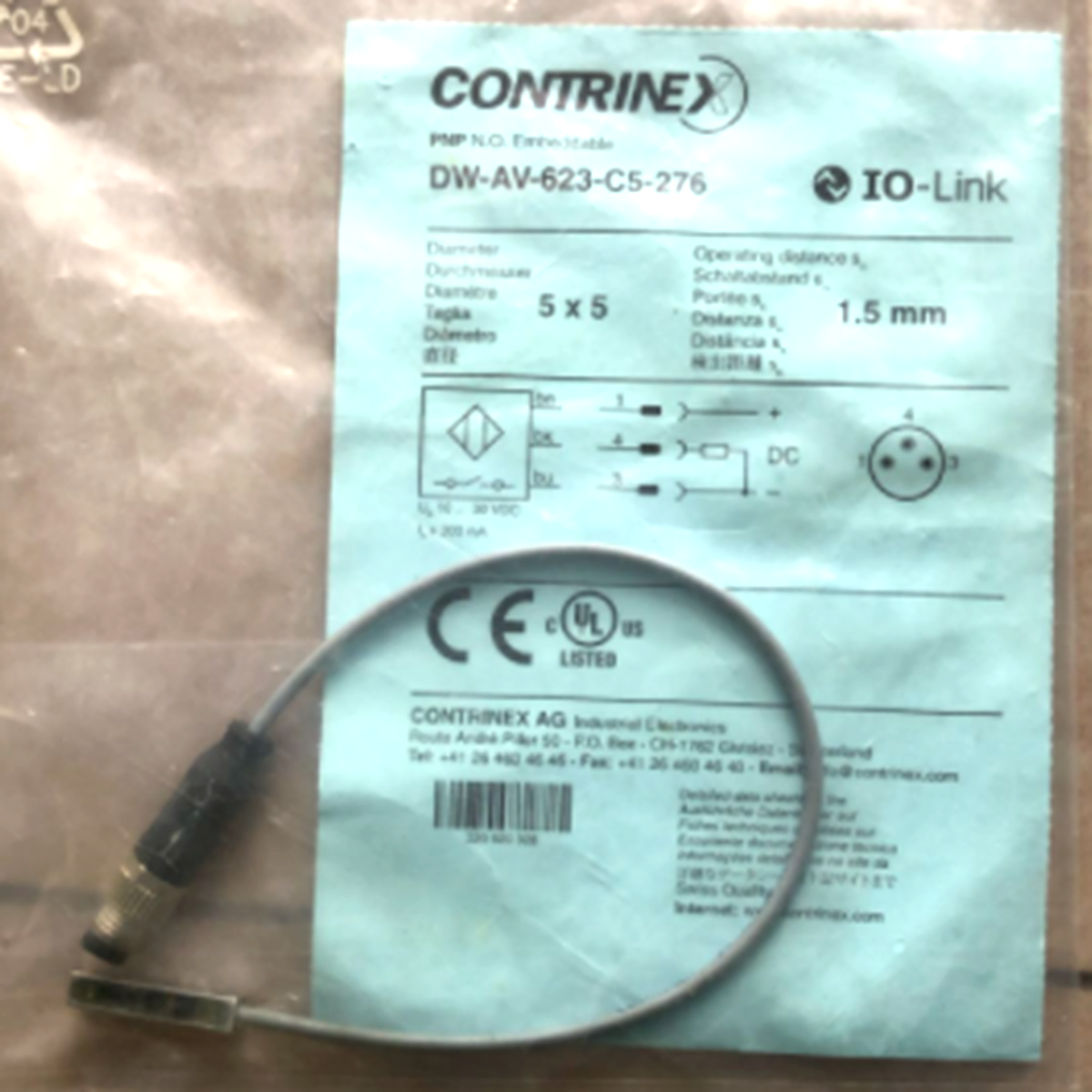 CONTRINEX DW-AV-623-C5-276 Proximity Switch - CONTRINEX