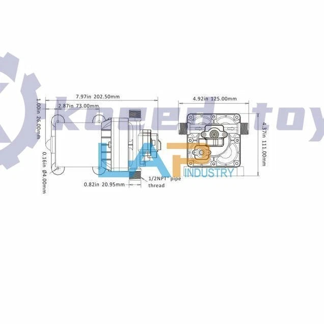 1Pcs For SEAFLO 4-chamber diaphragm pump SFDP1-030-055-42 12V～
