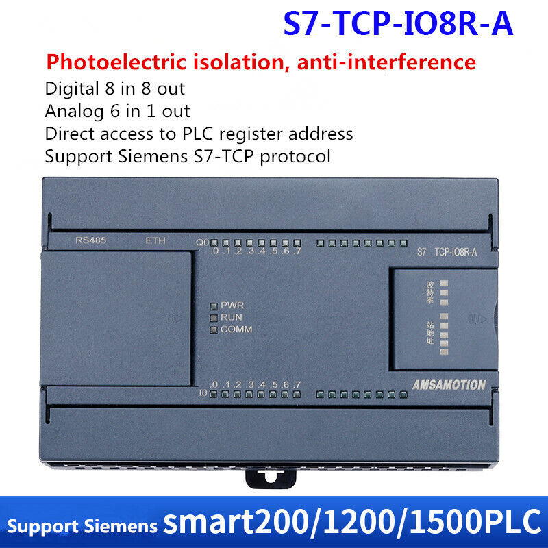 new Smart200/1200/1500plc Ethernet data acquisition expansion module S7-TCP-IO8R-A