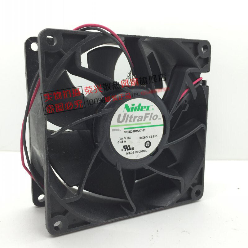 NIDEC V92E24BMA7-51 24V 0.35A 9cm 2-wire inverter cooling fan