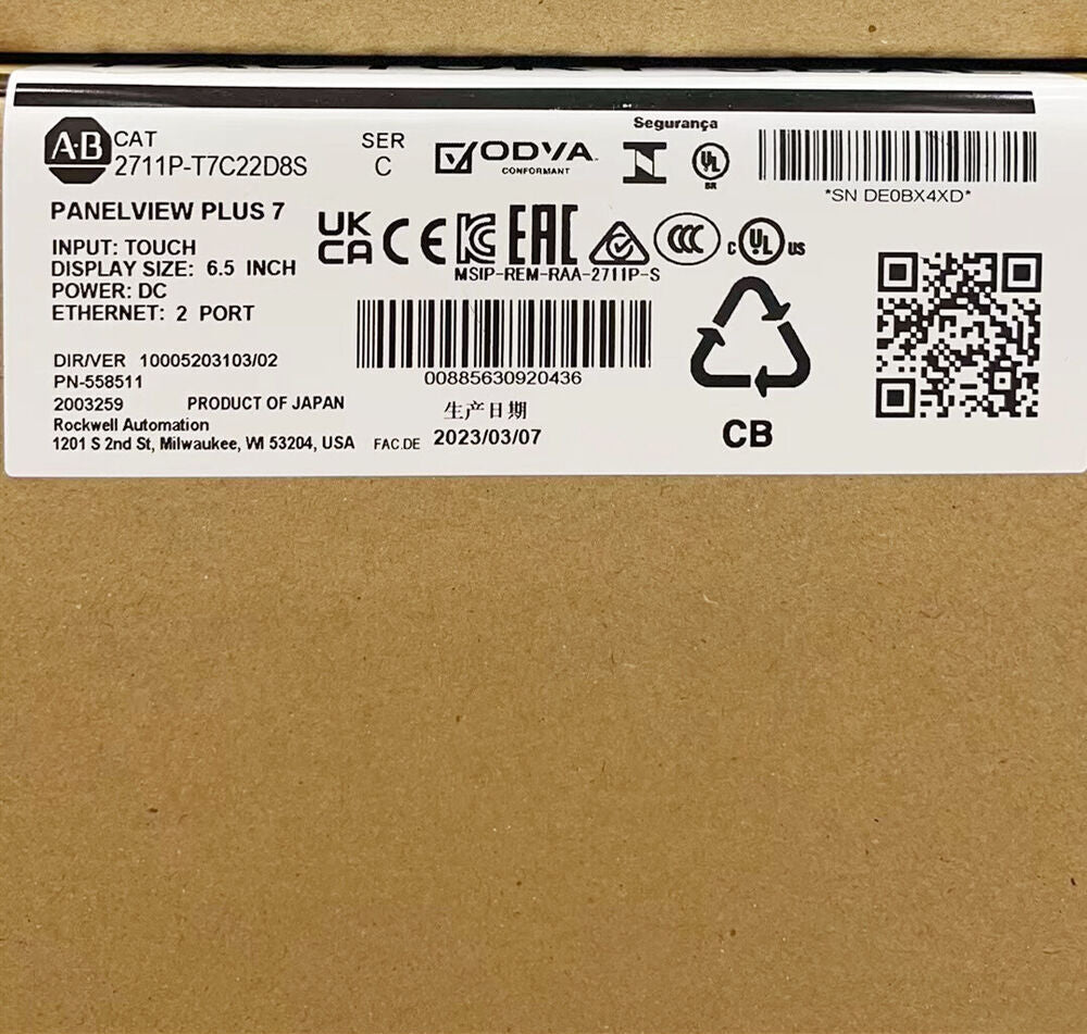 2711P-T7C22D8S New Sealed Allen-Bradley Pnlview Plus 7 Catalog - ALLEN-BRADLEY