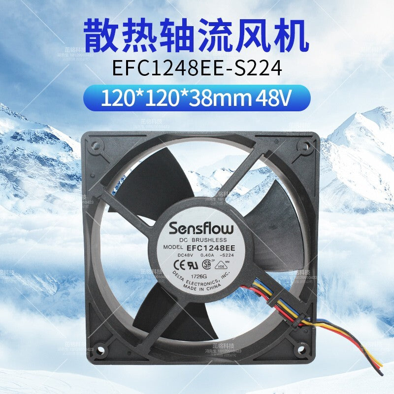 Delta EFC1248EE 12038 48V 0.40A 12CM Server Cooling Fan