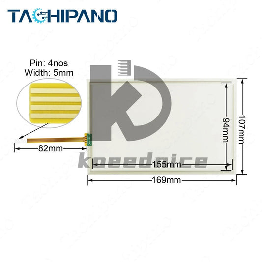 Touch Screen Panel for 6AV2 124-0GC01-0AX0 TP700 with Overlay 6AV2124-0GC01-0AX0