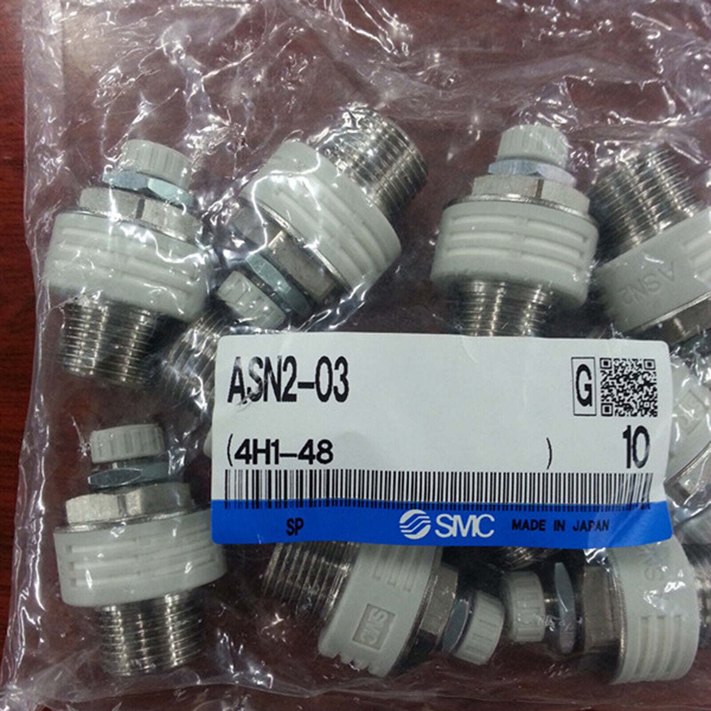 10-Piece SMC Muffler Regulating Valve Set ASN2-03 - SMC